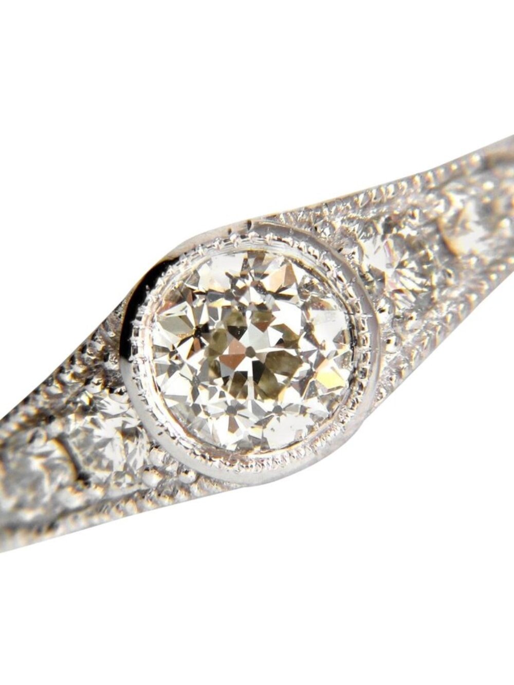 .95ct Gypsy Set Natural Diamonds Ring 14kt. 10025*